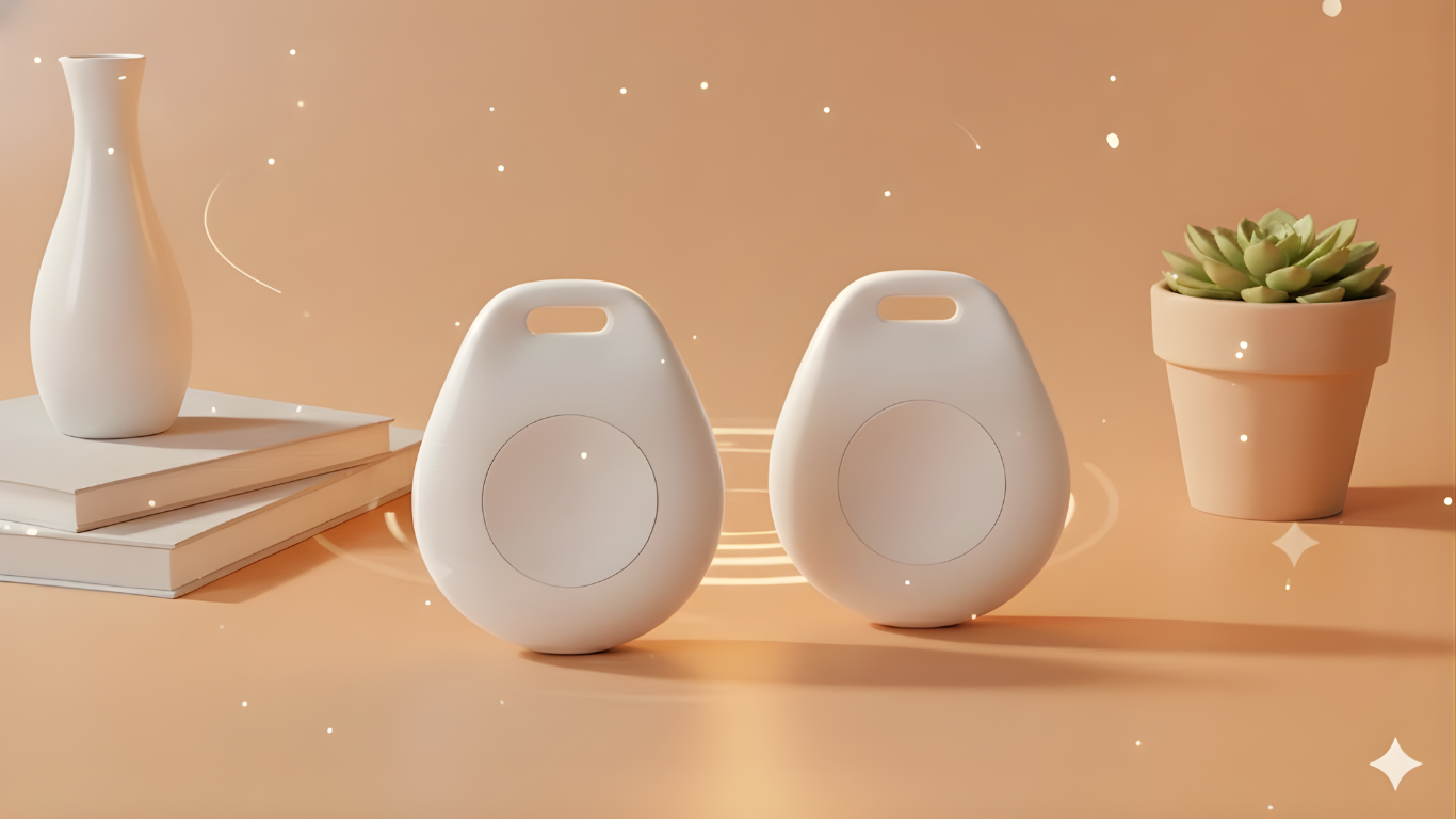 Android Find Hub Tag on wooden table